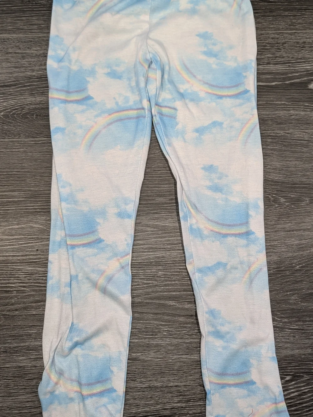 The Children's Place Blue and Pink Cloud & Rainbow PJ Set